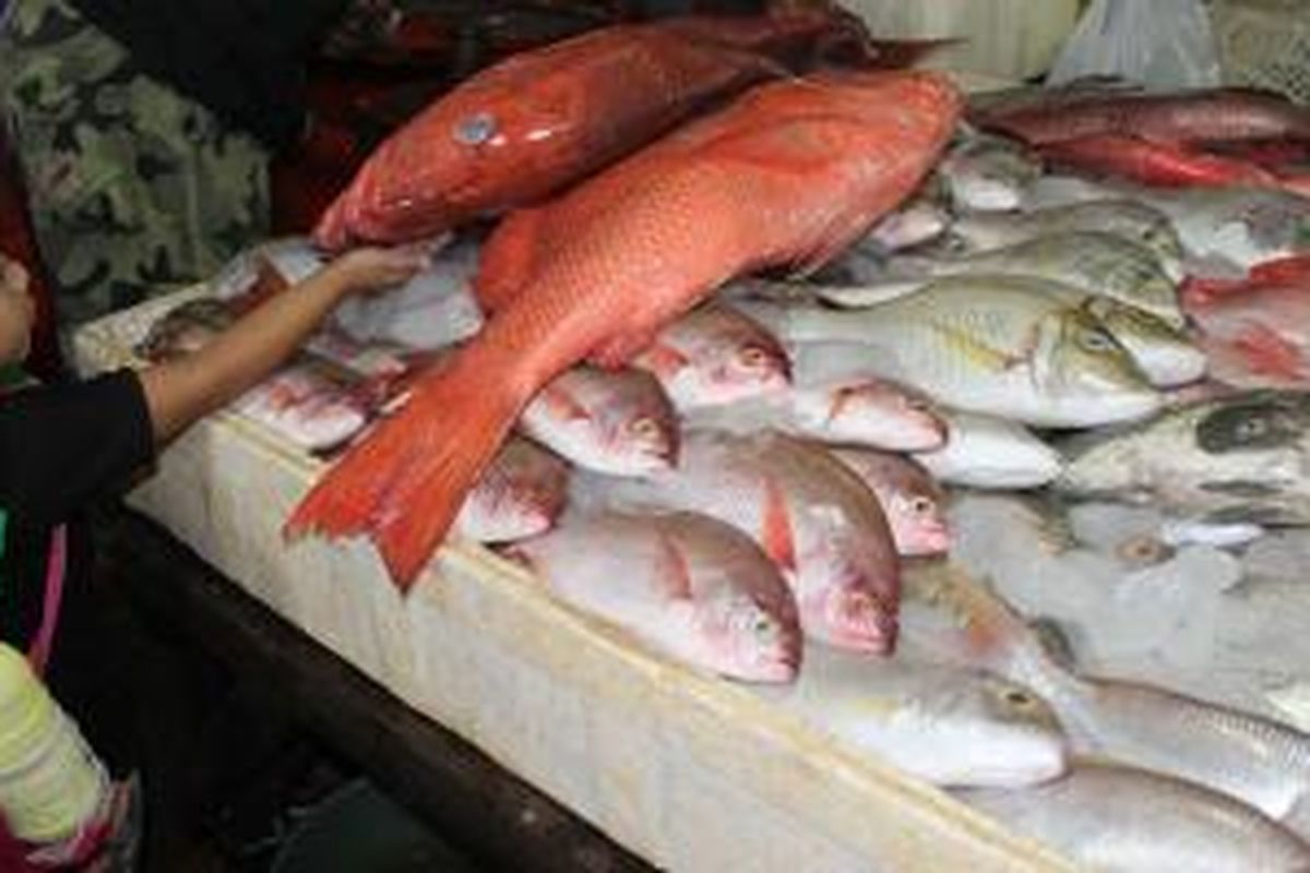 Pasar Ikan Kedonganan di Jimbaran, Bali.