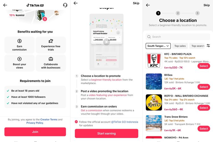 Untuk bisa join TikTok Go, kreator harus memenuhi beberapa syarat, seperti memiliki akun profesional atau bisnis, berusia minimal 18 tahun, memiliki setidaknya 1.000 pengikut, serta tidak pernah melanggar pedoman komunitas TikTok.
