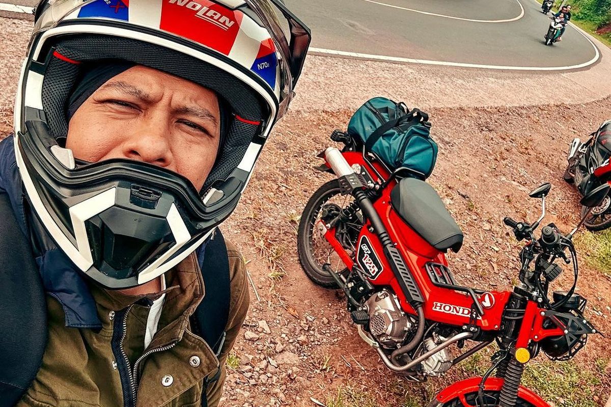 Ariel Noah mudik pakai Honda CT125