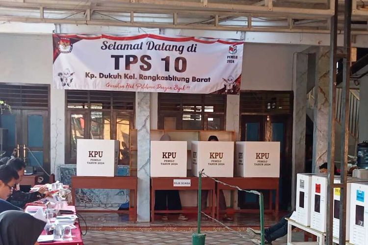 Satu TPS di Kecamatan Rangkasbitung, Kabupaten Lebak menggelar Pemungutan Suara Ulang (PSU), Selasa (20/2/2024).