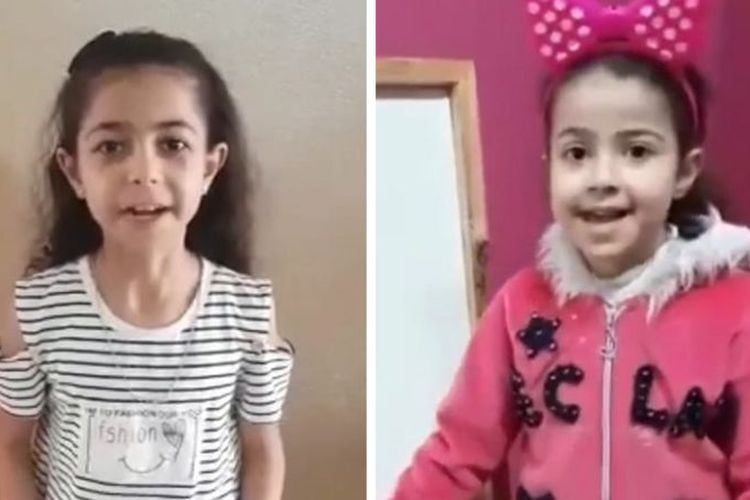 Yara berusia 9 tahun (kiri) dan Rula berumur 5 tahun (kanan) terbunuh bersama anggota keluarga lainnya pada Minggu (16/5/2021). [AL-KAWLAK FAMILY/DCIP/NRC VIA BBC INDONESIA]