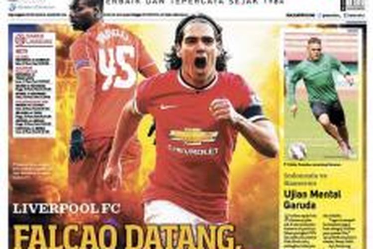 Sampul Harian BOLA edisi Rabu (25/3/2015).