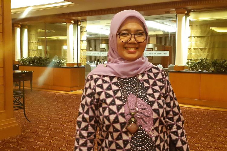 Asisten Deputi Hak Perempuan dan Tindak Pidana Perdagangan Orang Kementerian Pemberdayaan Perempuan dan Perlindungan Anak (KPPA) Destri Handayani ketika di Hotel Aryaduta Jakarta, Rabu (27/11/2019).