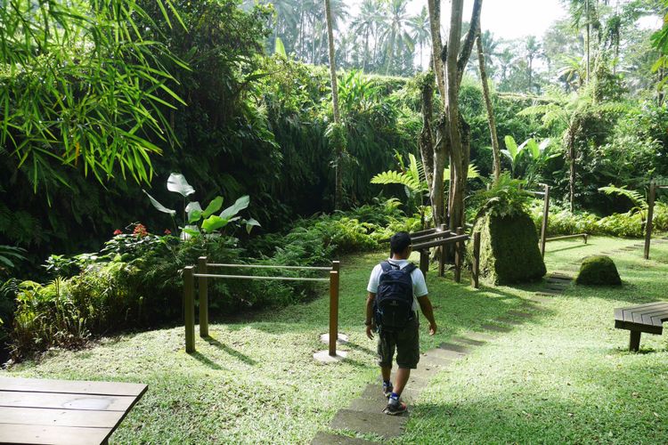 Tempat untuk melakukan aktvitas outdoor seperti olahraga, estate walk, renang, hingga piknik di Como Shambhala Estate, Bali, Sabtu (16/12/2017).