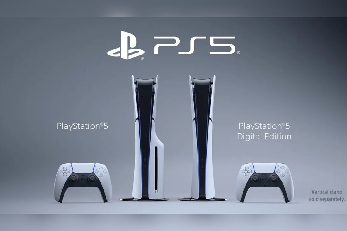 Sony resmi mengumumkan konsol PlayStation 5 (PS5) model baru dengan laci cakram yang dapat dilepas (detachable disc) dan penyimpanan internal 1 TB, Selasa (10/10/2023). Ada dua model yang diumumkan, yakni PS5 bundling dengan Drive Disk Blu-ray Ultra HD dan PS5 Digital Edition.