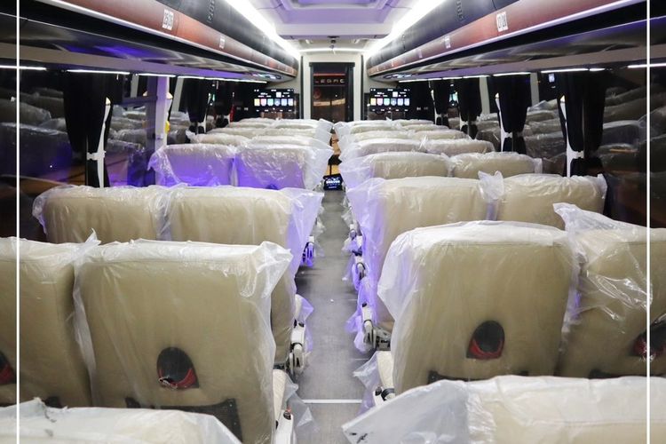 Bagian kabin bus baru PO Rapi