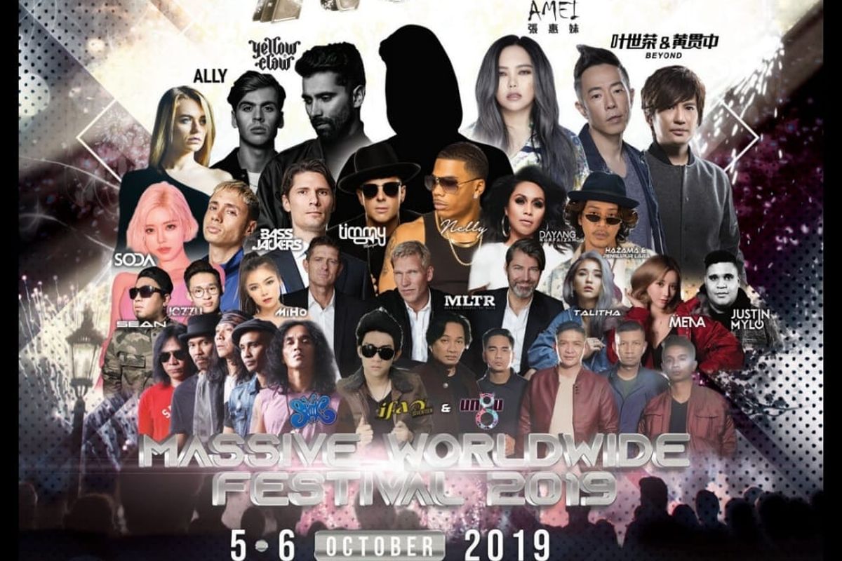 Konser Massive Worldwide Festival 2019 yang akan diselenggarakan di Batu Kawan Stadium, Penang, Malaysia, 5-6 Oktober 2019.