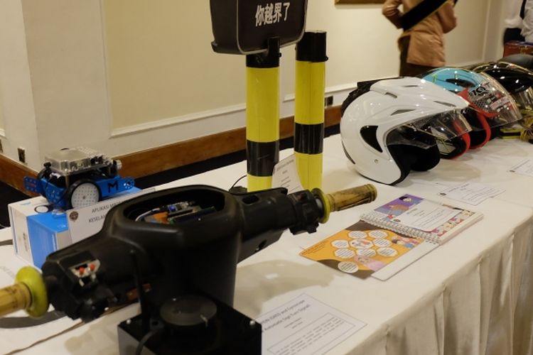 Beberapa karya para pelajar peserta program Pelajar Pelopor Keselamatan Lalu Lintas dan Angkutan Jalan 2019