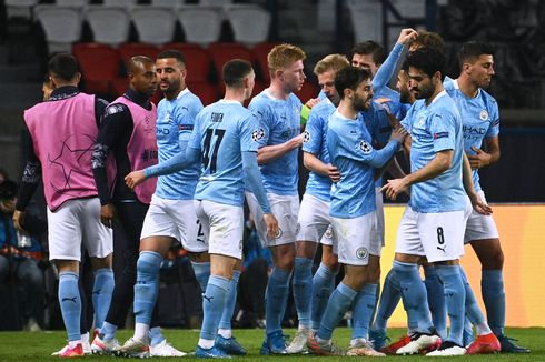 Hasil PSG Vs Man City: Gol De Bruyne dan Mahrez Antar Citizens Menang