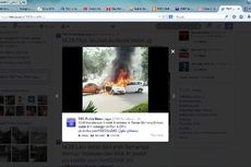 Tiga Mobil Tabrakan lalu Terbakar di Bintaro
