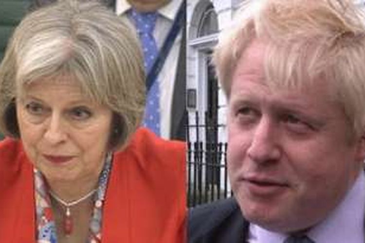 Mendagri Theresa May dan mantan wali kota London, Boris Johnson menjadi calon kuat pengganti PM David Cameron.