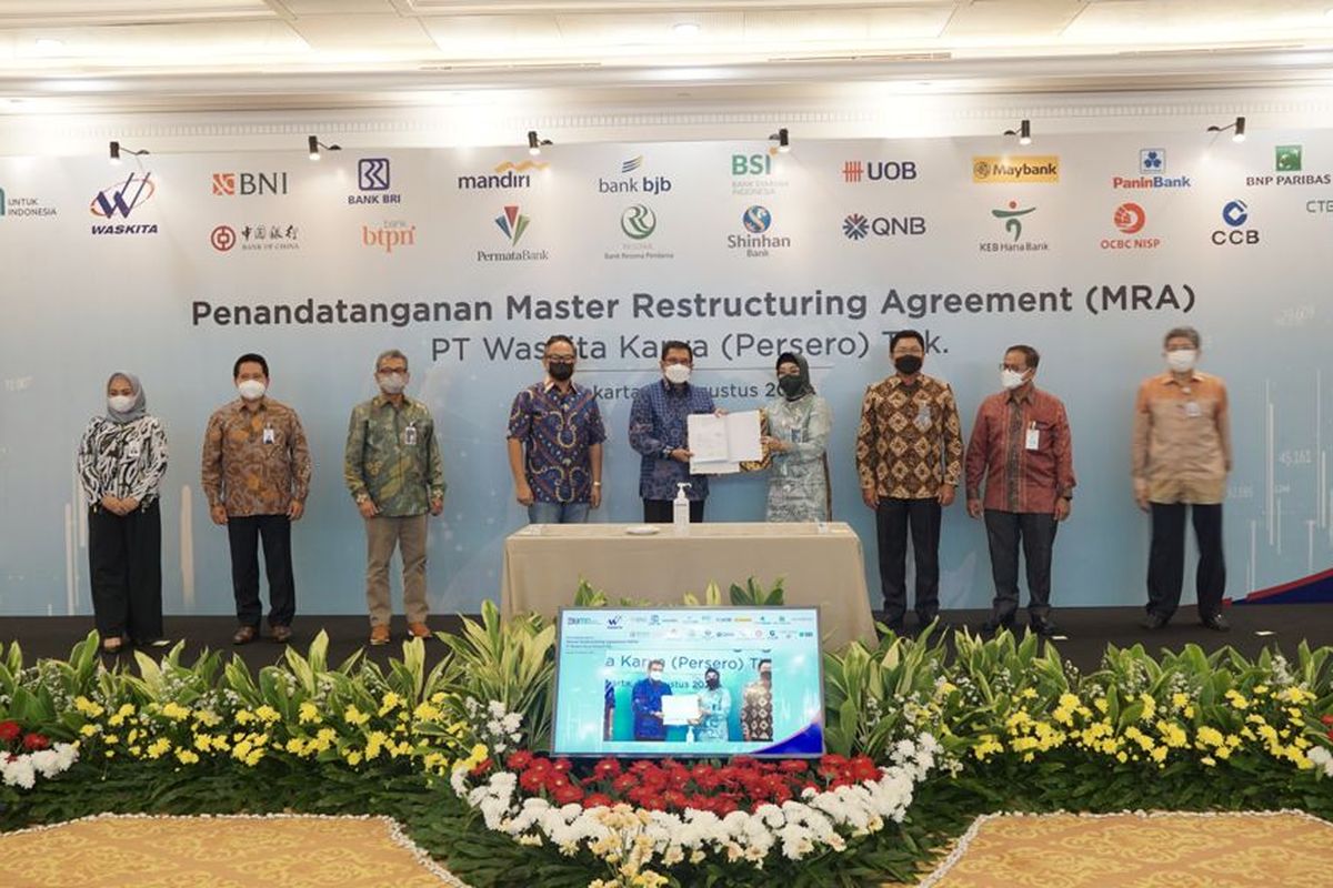PT Waskita Karya (Persero) Tbk dan tujuh kreditur perbankan telah mencapai kesepakatan untuk melakukan restrukturisasi utang Rp 21,9 triliun.
