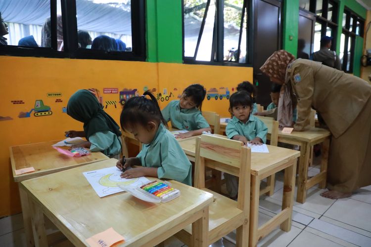Peresmian Taman Anak Sejahtera di Arutala, Kebon Bawang, Jakarta Utara (5/5/2025).