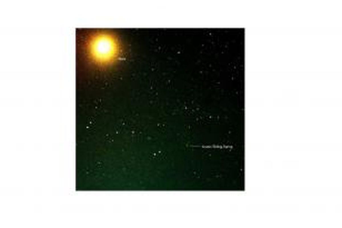 Komet Siding Spring diabadikan dari observatorium Imah Noong, Lembang, Senin (20/10/2014). Explore Scientific Triplet Apo 88 mmf/6, Nikon D 5100 ISO 400 exposure 15 detik.