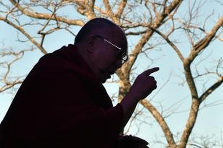 Pemimpin sipritual Tibet, Dalai Lama saat mengunjungi Sydney, Australia.