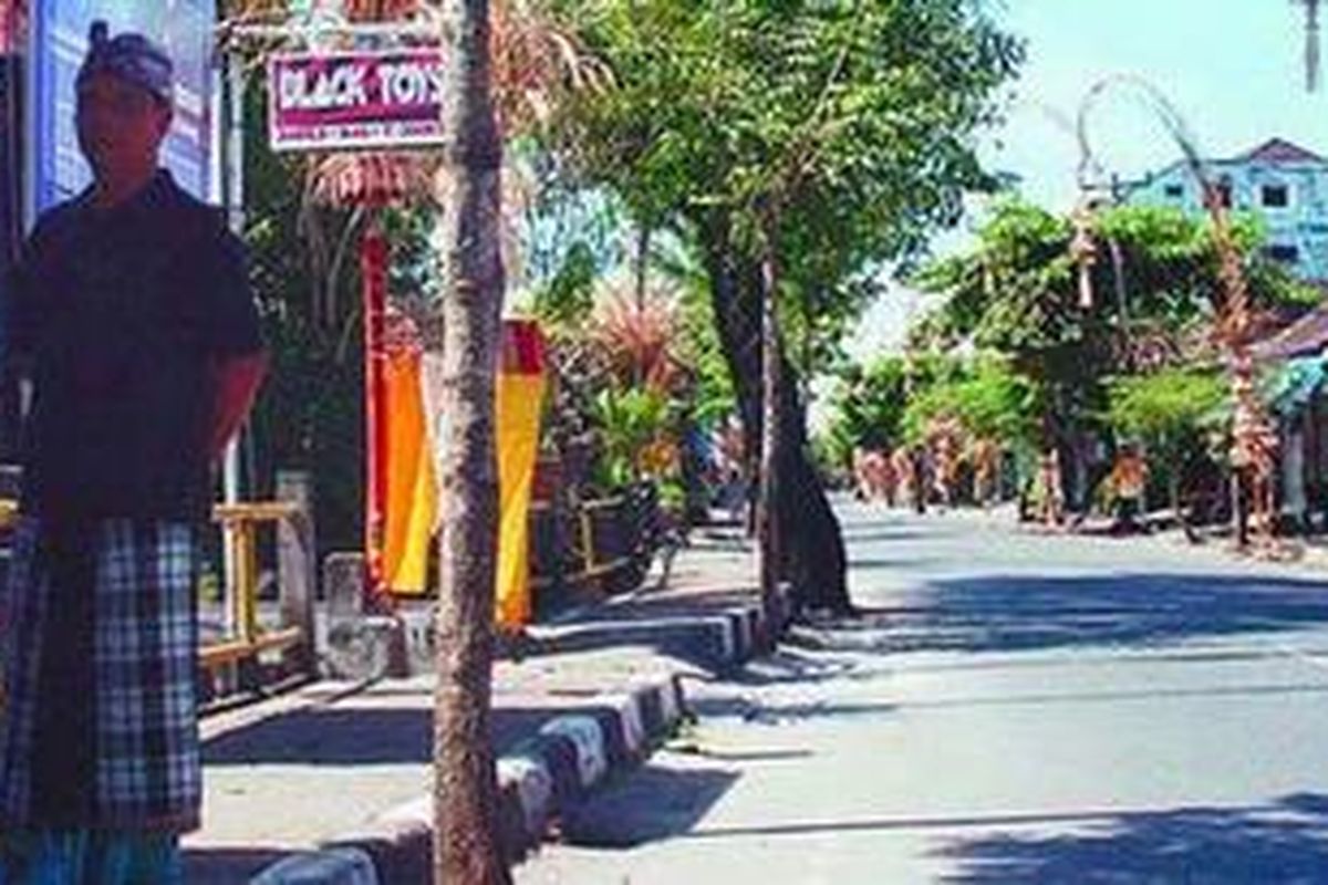 Suasana Nyepi di Bali.