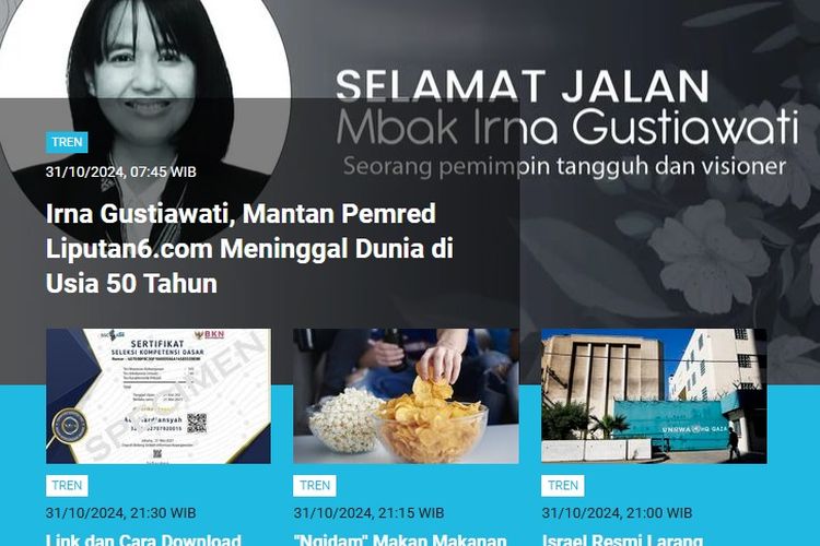 [POPULER TREN] Jurnalis Irna Gustiawati Meninggal di Usia 50 Tahun | Penyakit yang Bisa Diredakan dengan Kopi Hitam 
