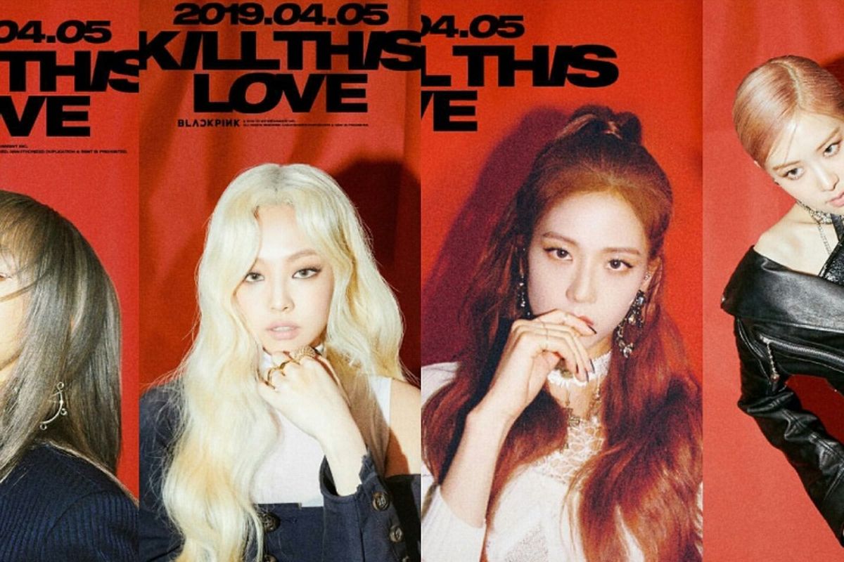 Poster individual keempat member BLACKPINK untuk mini album berjudul Kill This Love.