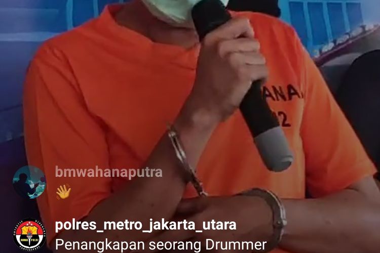 Jaka Hidayat eks drumer grup band BIP yang ditangkap polisi karena penyalahgunaan narkoba jenis sabu 