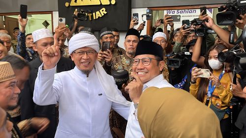 Dikunjungi Cak Imin di Ponpes Daarut Tauhiid, Aa Gym: Saya Doakan