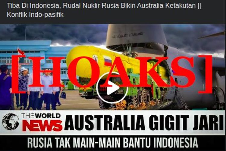 Video rudal nuklir tiba di indonesia adalah hoaks