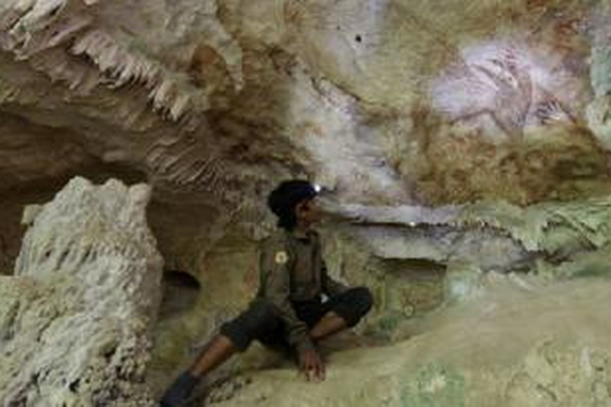 Gambar Anoa dan stensil tangan menjadi salah satu temuan gambar cadas yang fenomenal di goa Uhalie, Bone, Sulawesi Selatan. Temuan gambar-gambar cadas di Sulawesi selatan berusia sama dengan temuan di El Castillo di Spanyol yang berumur sekitar 40.000 tahun yang lalu.