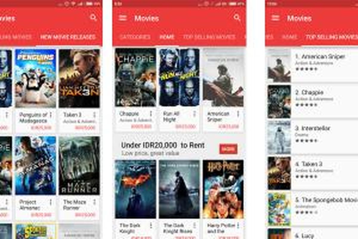 Sekarang bisa Beli dan Sewa Film di Google Play Store Indonesia