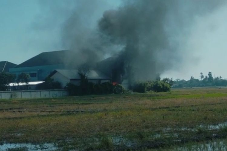 Ruang IPSRS RUSD Kendal yang terbakar. KOMPAS.COM/ISTIMEWA