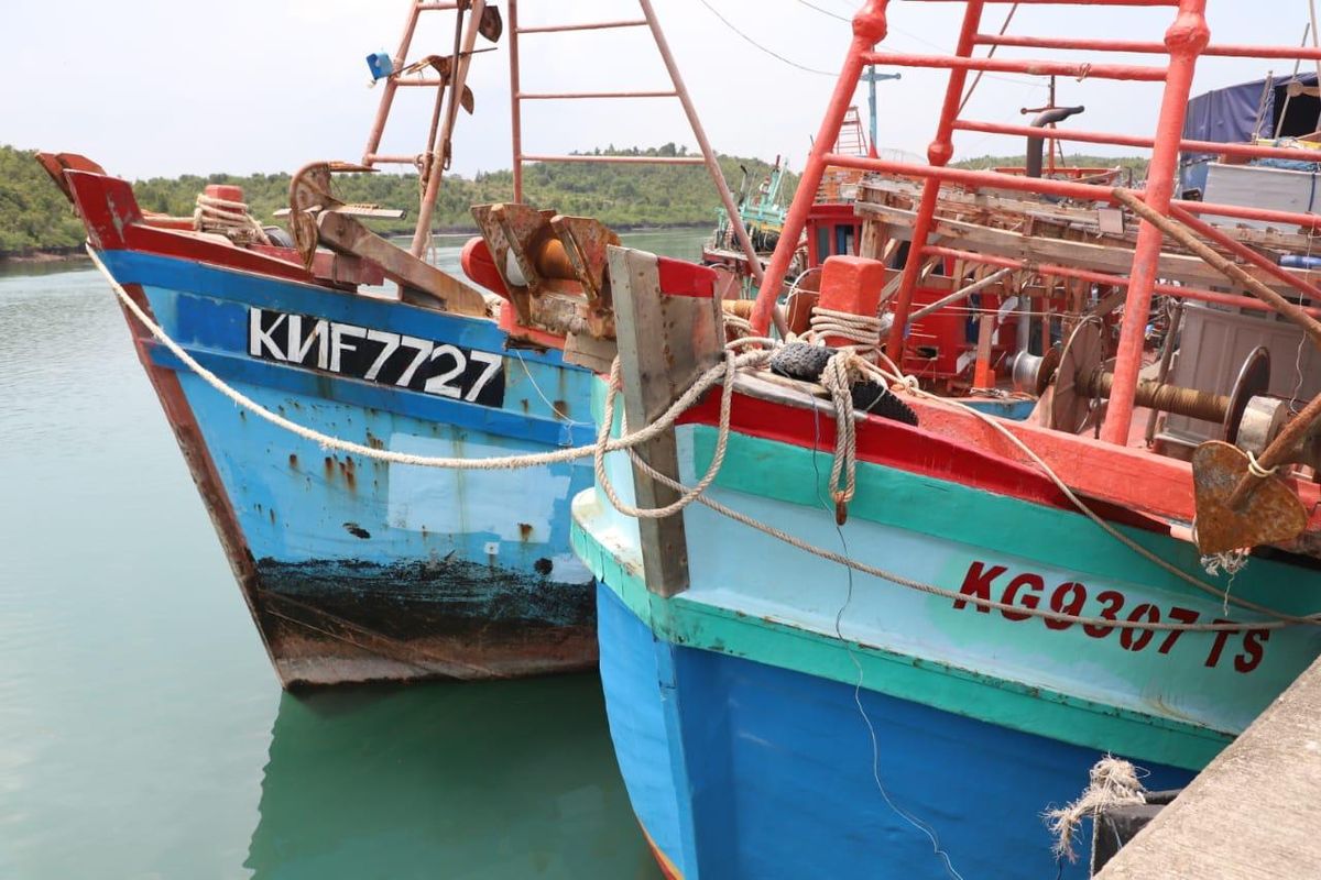 Dua kapal Vietnam ditangkap KKP di WPP 711 Laut Natuna Utara