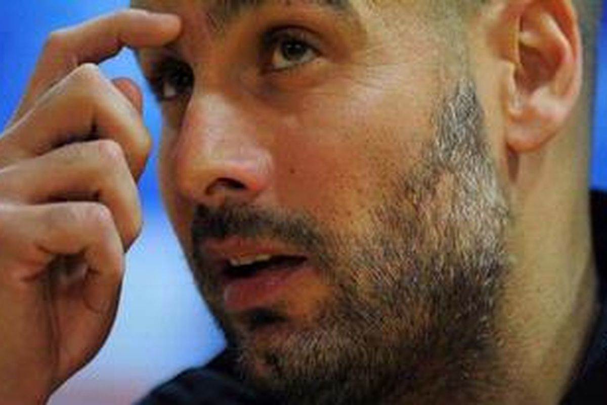 Manajer Barcelona Josep "Pep" Guardiola.