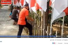 Teruskan Tradisi Sang Ayah, Pria di Klaten Ini Pasang 75 Bendera untuk HUT Ke-75 RI