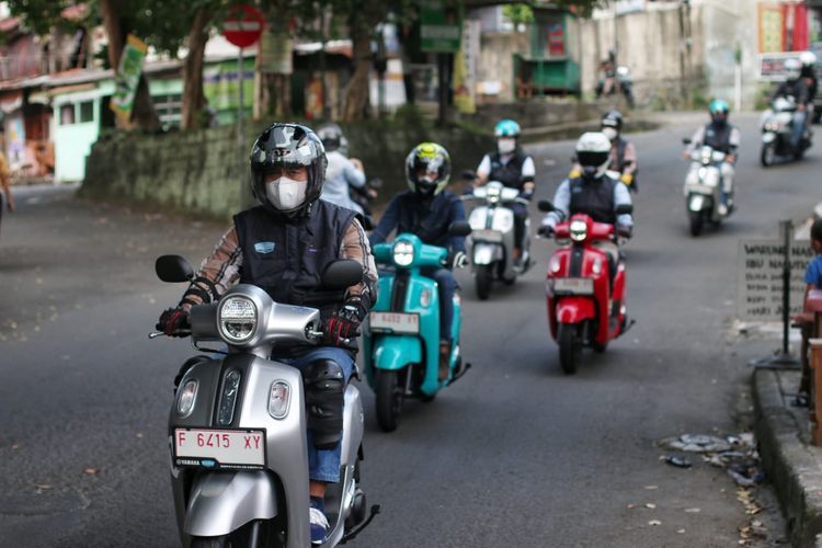Test ride Yamaha Fazzio di Bogor, Jawa Barat (3/2/2022).