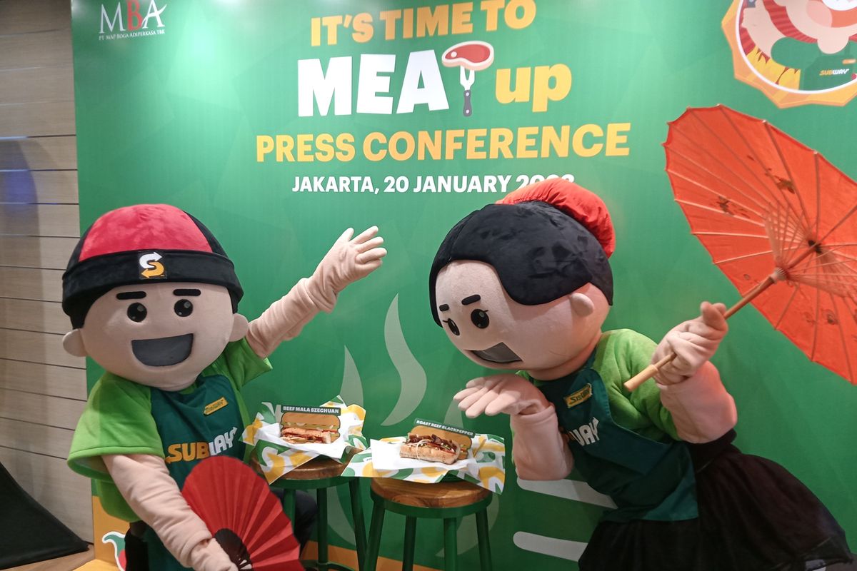 Acara peluncuran menu baru Subway Indonesia di restoran Subway FX Sudirman, Jakarta Pusat, Jumat (20/1/2023).