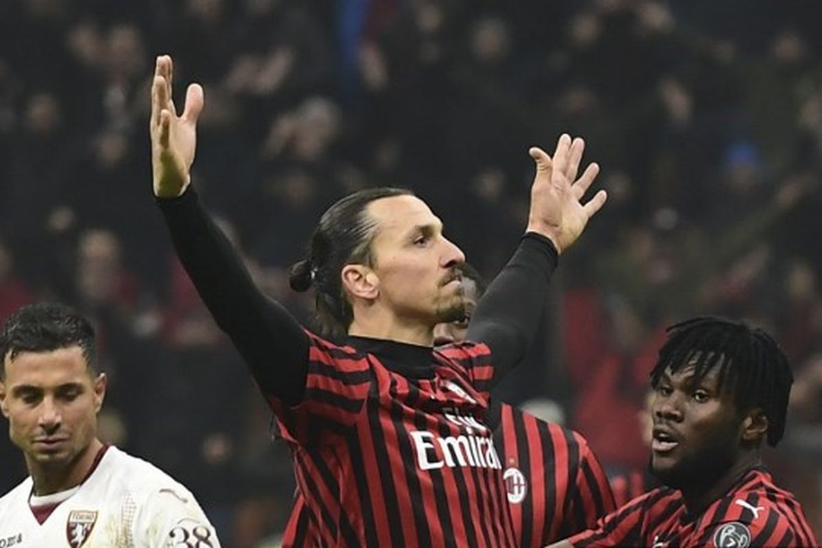 Penyerang AC Milan, Zlatan Ibrahimovic