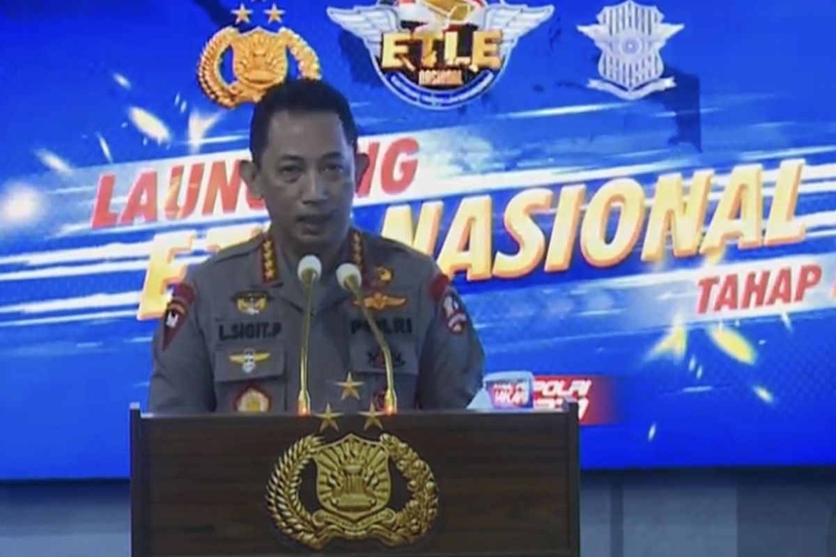  Kapolri Jenderal Polisi Listyo Sigit Prabowo saat Launching ETLE Nasional Tahap Pertama