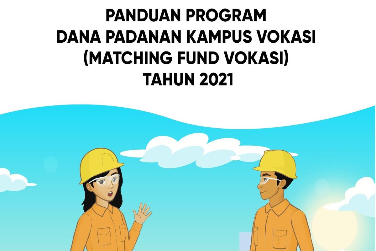 Ilustrasi Buku Panduan Program Dana Padanan Kampus Vokasi (Matching Fund Vokasi) Tahun 2021 