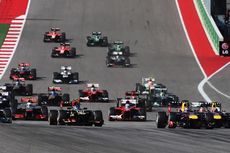 Vettel Tampil Tak Bercela Saat Memenangi GP AS
