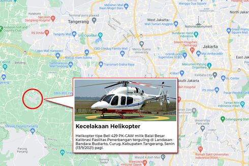 Helikopter Kemenhub Terguling Saat Jalani Latihan di Bandara Budiarto