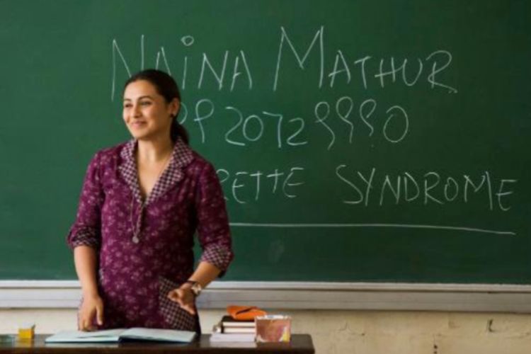 Aktris Rani Mukerji dalam film Hichki (2018). Tayang di Amazon Prime Video.