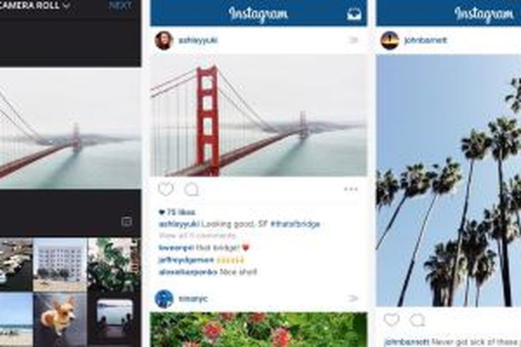 Instagram sudah mendukung foto format lebar (portrait/lanscape).