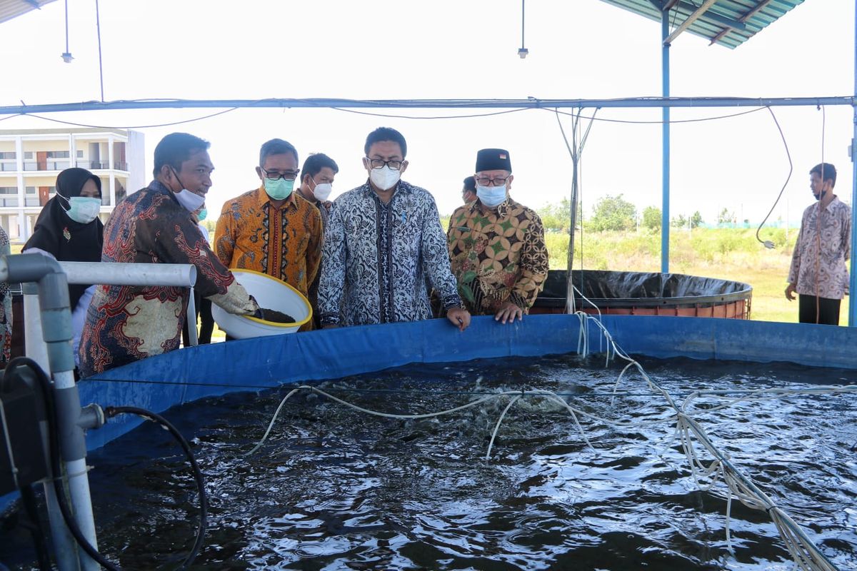 Plt. Kepala Badan Riset dan Sumber Daya Manusia Kelautan dan Perikanan (BRSDM) Kusdiantoro dalam kunjungan kerjanya ke Bali.