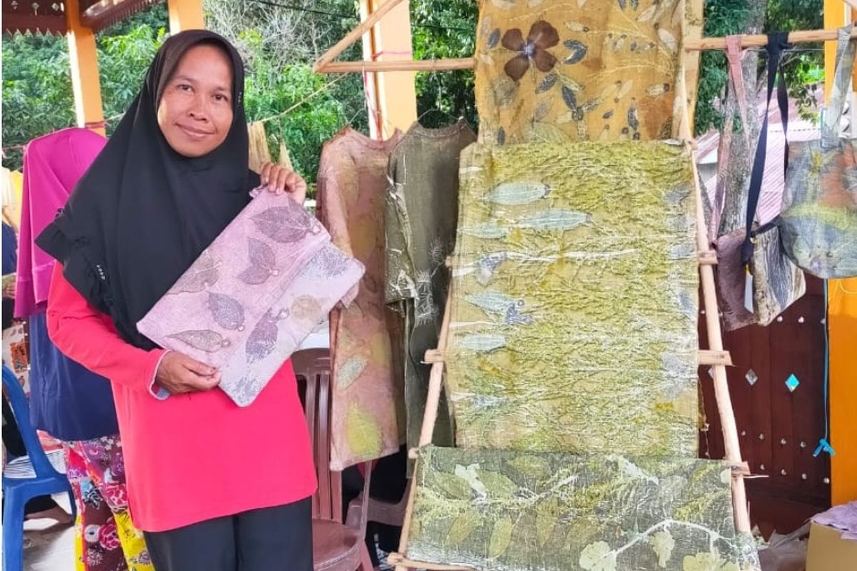 Ecoprint kampung nelayan maju (Kalaju), Desa Suak Gual, di Kabupaten Belitung, Provinsi Kepulauan Bangka Belitung 