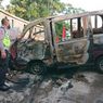 Bawa Pasien Pulang dari Rumah Sakit, Mobil Tabrak Tembok Rumah hingga Terbakar, Empat Luka-luka