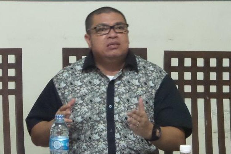 Pengacara Razman Arif Nasution di Jakarta Pusat, Jumat (13/5/2016). Razman dilaporkan atas dugaan pemalsuan ijazah.