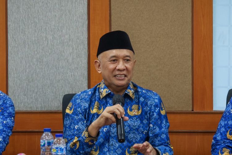 Menteri Koperasi dan UKM RI (MenkopUKM) Teten Masduki dalam rangkaian perayaan Hari Koperasi Nasional ke-76, Rabu (12/7/2023). 