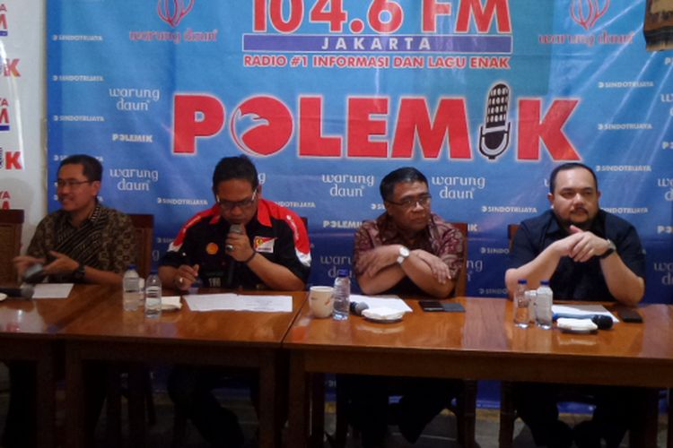 Diskusi Polemik Sindo Trijaya soal First Travel di Cikini, Jakarta Pusat, Sabtu (12/8/2017).