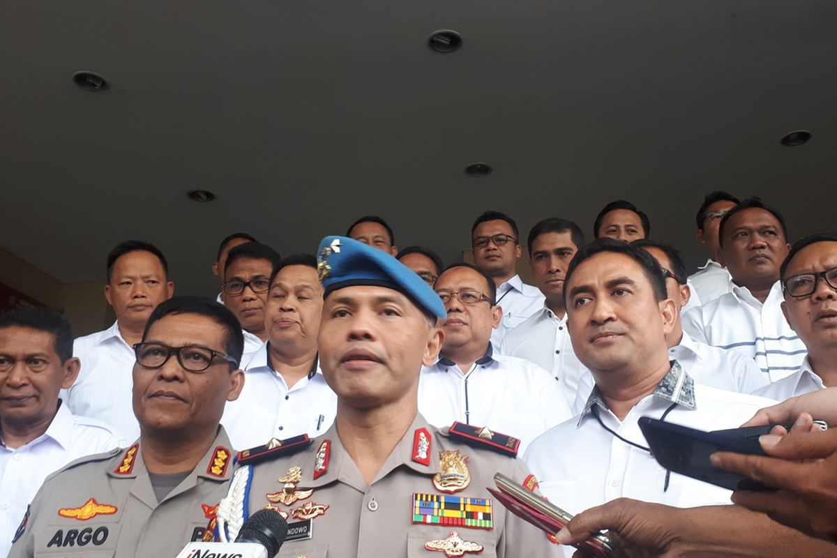 Satgas Antimafia Bola Jilid II di gedung Ditreskrimum Polda Metro Jaya, Jakarta Selatan, Rabu (14/8/2019).