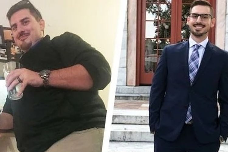 Transformasi berat badan Curtis Stream.
