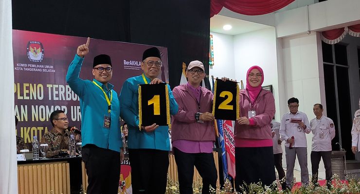 Pilkada Tangsel, Benyamin-Pilar Nomor Urut 1 dan Ruhama-Shinta Dapat Nomor 2