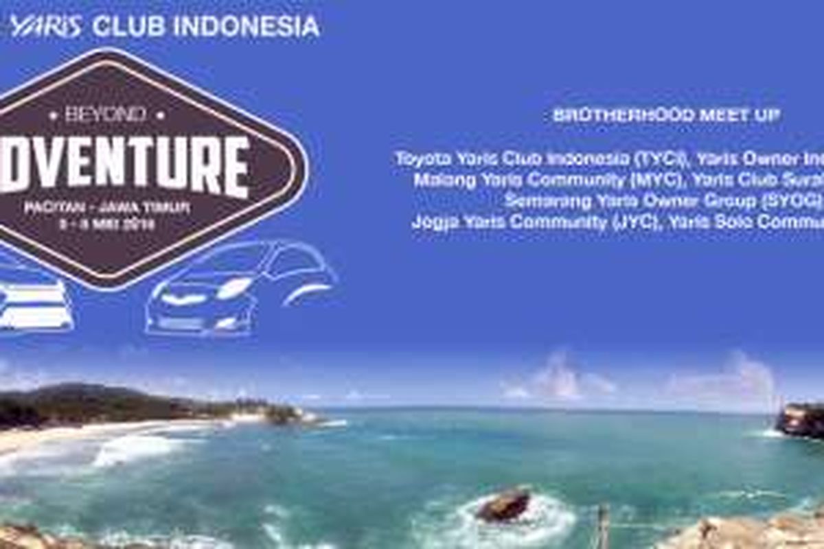 Toyota Yaris Club Indonesia (TYCI) mau mengeksplorasi Pacitan, Jawa Timur.